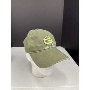 LIFE IS CRAP Baseball Cap Hat Out Of Tequila Unisex Green Strapback Pocket Hat